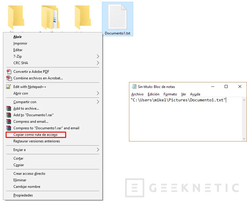 Como obtener la ruta de archivo en Windows - Guía