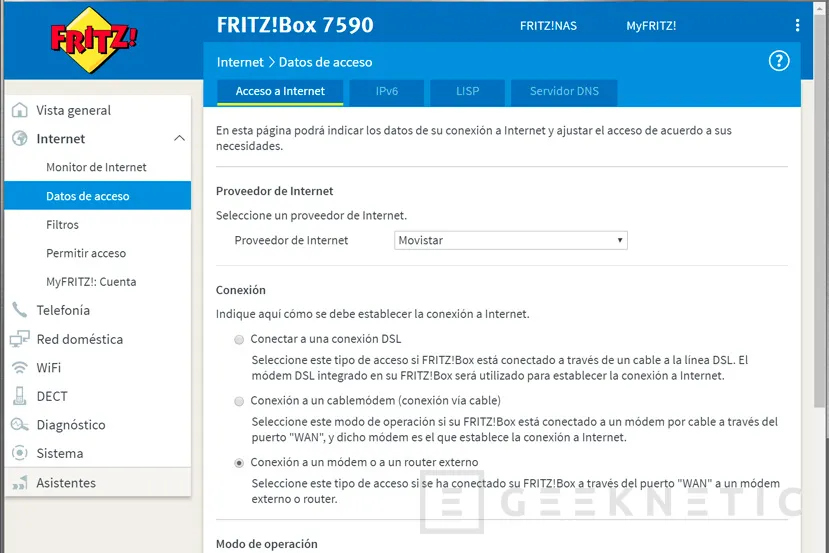 Geeknetic Como configurar el router FRITZ!Box 7590 para fibra FTTH de Movistar 10