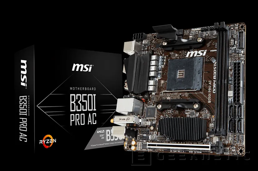 MSI lanza la placa Mini-ITX B350I Pro AC para AMD RYZEN, Imagen 1