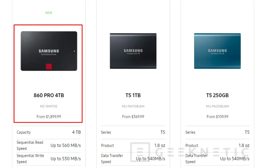 El nuevo SSD Samsung 860 Pro alcanza los 4 TB, Imagen 1
