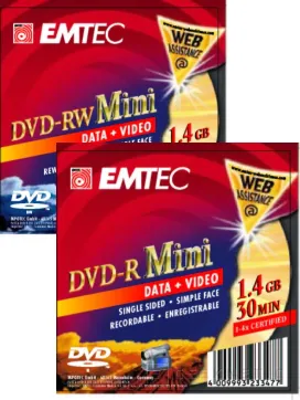 DVD de 8 centímetros de Emtec, Imagen 1