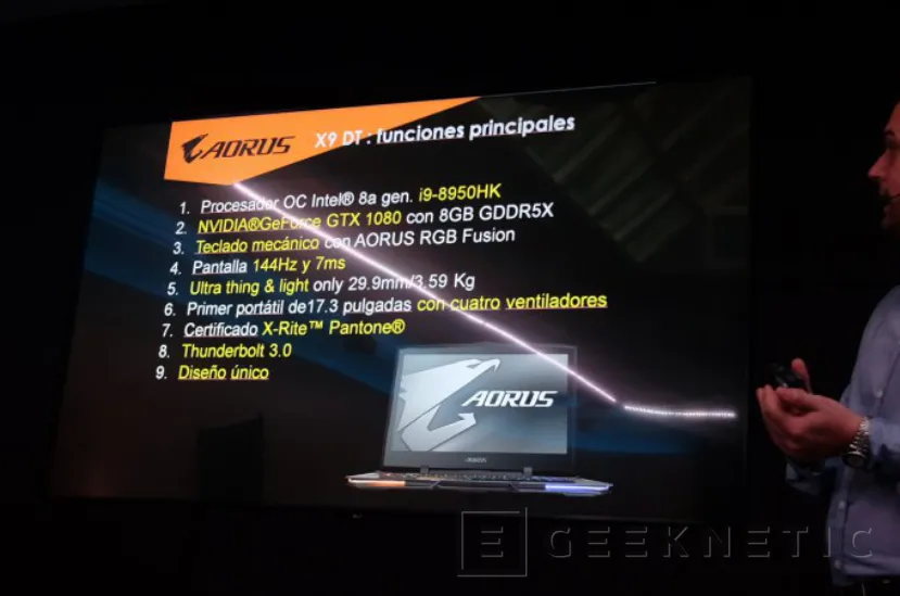 Geeknetic Gigabyte Aorus nos muestra sus nuevos portátiles con Intel Core de octava generación 4