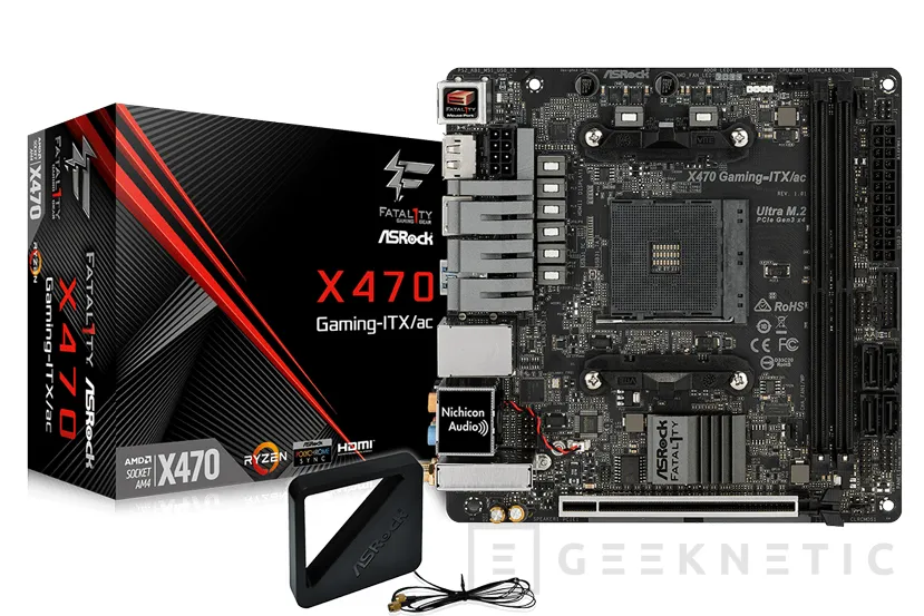Geeknetic ASRock anuncia la X470 Fatal1ty Gaming-ITX/ac, su primera placa base Mini-ITX para RYZEN 2 2