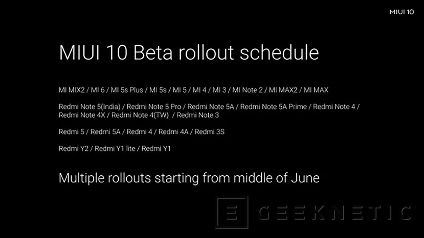 Geeknetic MIUI 10 Beta llegará a mediados de junio 1