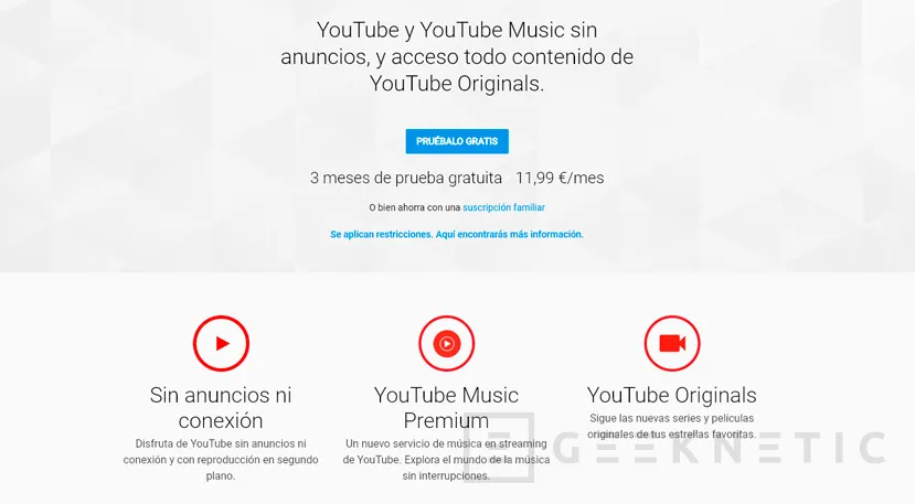 Geeknetic YouTube Music y YouTube Premium aterrizan en España 1