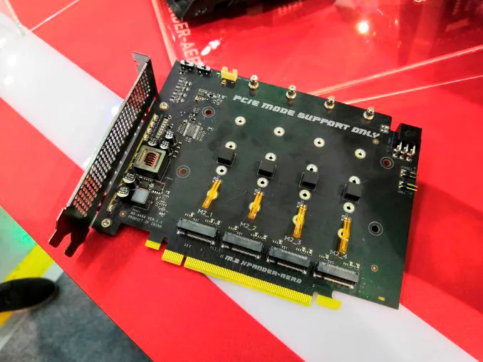 Geeknetic MSI muestra una tarjeta PCI-e x16 que puede albergar hasta 4 unidades M.2 2