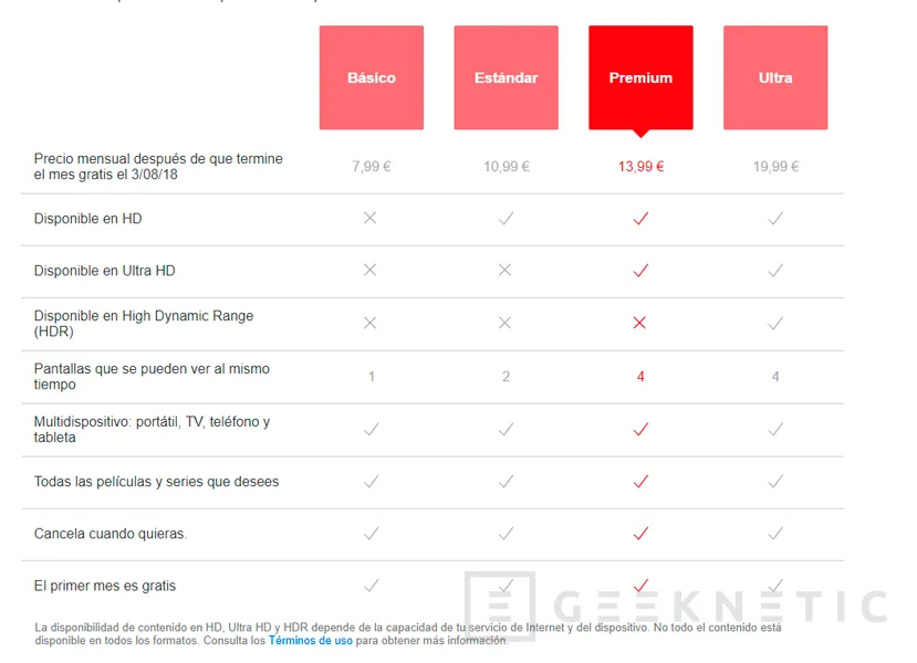 Geeknetic Netflix elimina el HDR de su tarifa Premium y lo añade a una nueva tarifa Ultra más cara 1