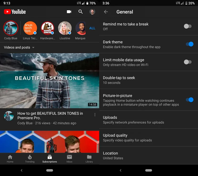 Geeknetic Youtube empieza a distribuir el modo oscuro en Android 1