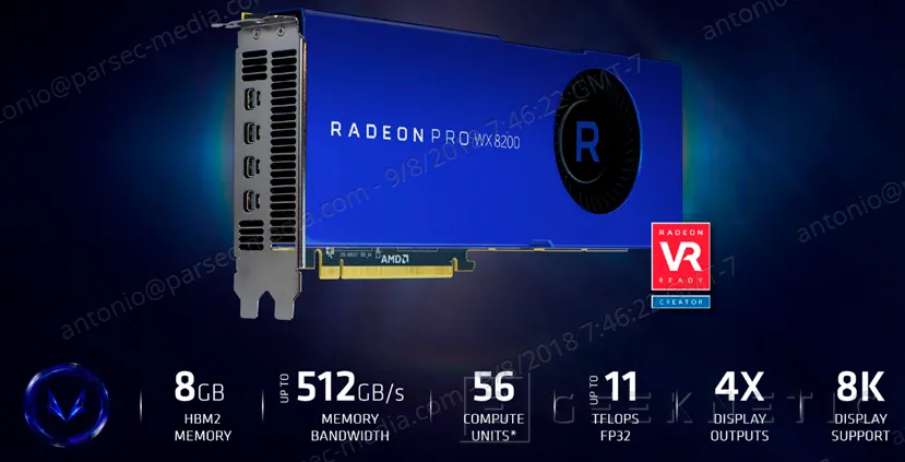 Geeknetic AMD anuncia su gráfica profesional Radeon Pro WX 8200 con 8 GB de memoria HBM 2.0 1