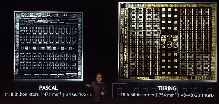 Geeknetic Primeras imágenes del enorme chip TU104 que dará vida a las NVIDIA GeForce RTX 2080 3
