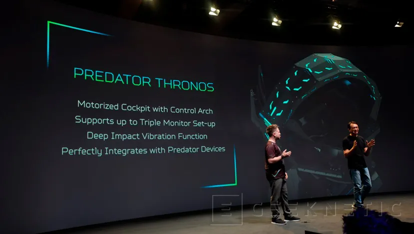 Geeknetic ACER Predator Thronos, una silla gaming motorizada para 3 monitores con más de 200 kg de peso 1
