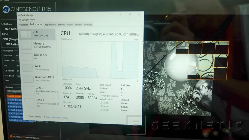 Geeknetic Los primeros Benchmarks del Intel Core i7-8565U a 4,6 GHz muestran un excelente rendimiento single-core 1