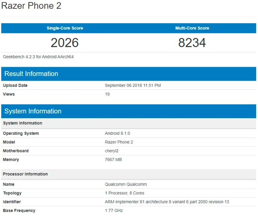 Geeknetic El Razer Phone 2 llegará con un Snapdragon 845 y 8 GB de RAM 1