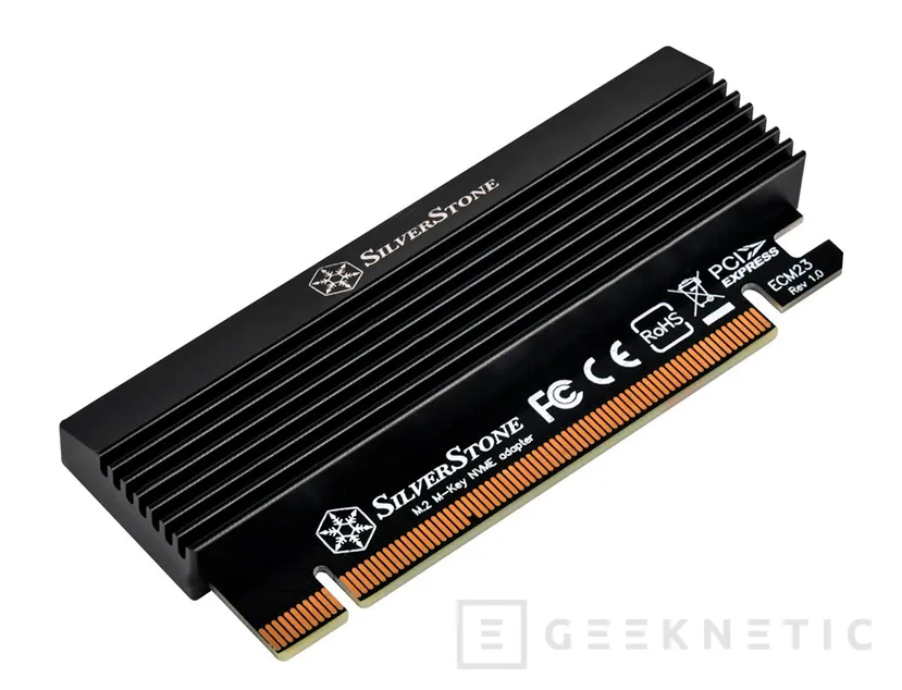 Geeknetic Este adaptador PCIe X16 a M.2 de Silverstone incluye su propio disipador para SSD de alto rendimiento 1