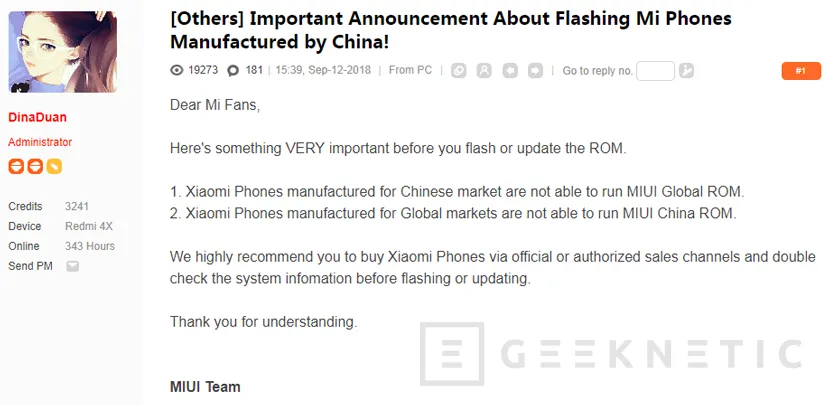 Geeknetic Xiaomi limita la instalación de ROMs en sus teléfonos según el mercado de venta al que estén destinados 2