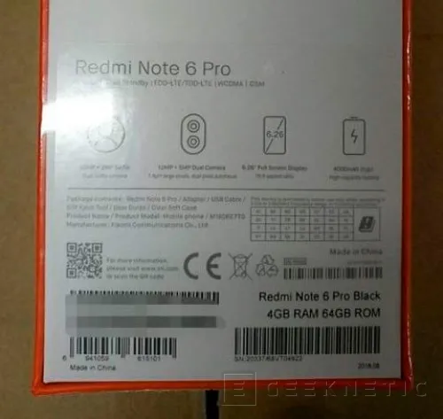 Geeknetic El Xiaomi Redmi Note 6 Pro viene con 4 cámaras y notch 2
