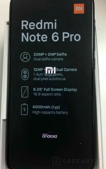 Geeknetic El Xiaomi Redmi Note 6 Pro viene con 4 cámaras y notch 1