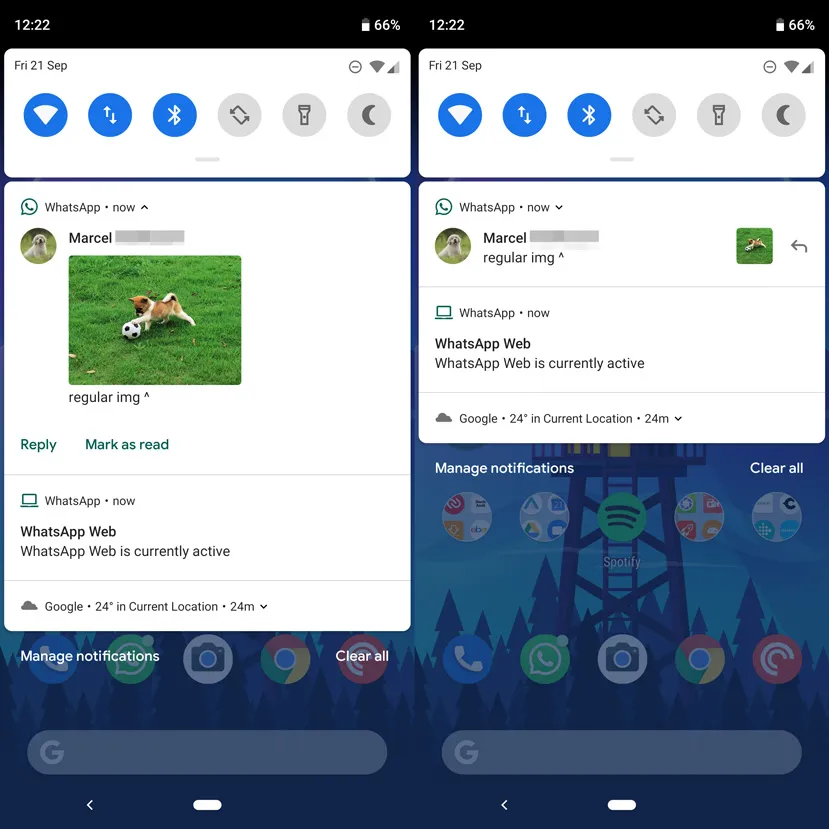 Geeknetic WhatsApp dejará de mostrar las fotos en las notificaciones fuera de Android Pie 2