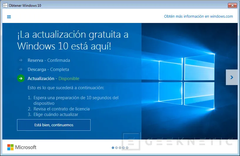 Geeknetic Sigue siendo gratis actualizar a Windows 10 desde Windows 7 y 8 1