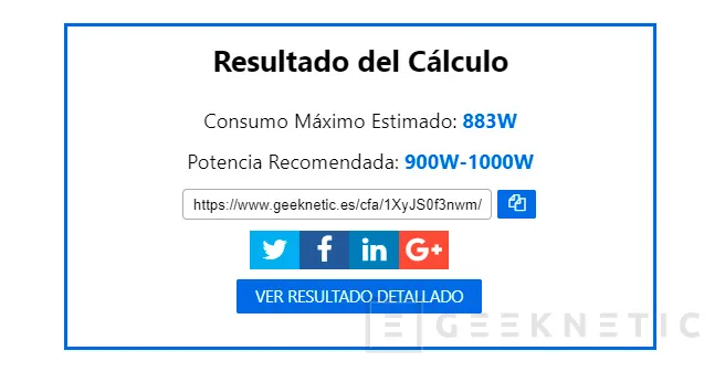 Geeknetic Lanzamos una Calculadora de Potencia para Fuentes de Alimentación 1