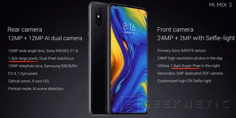 Geeknetic El Xiaomi Mi MIX 3 ya es oficial, un móvil donde todo en el frontal es pantalla 3