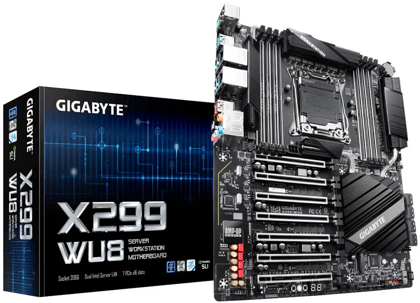 Geeknetic La placa Gigabyte X299-WU8 es capaz de manejar 4 PCIe 3.0 a x16 1