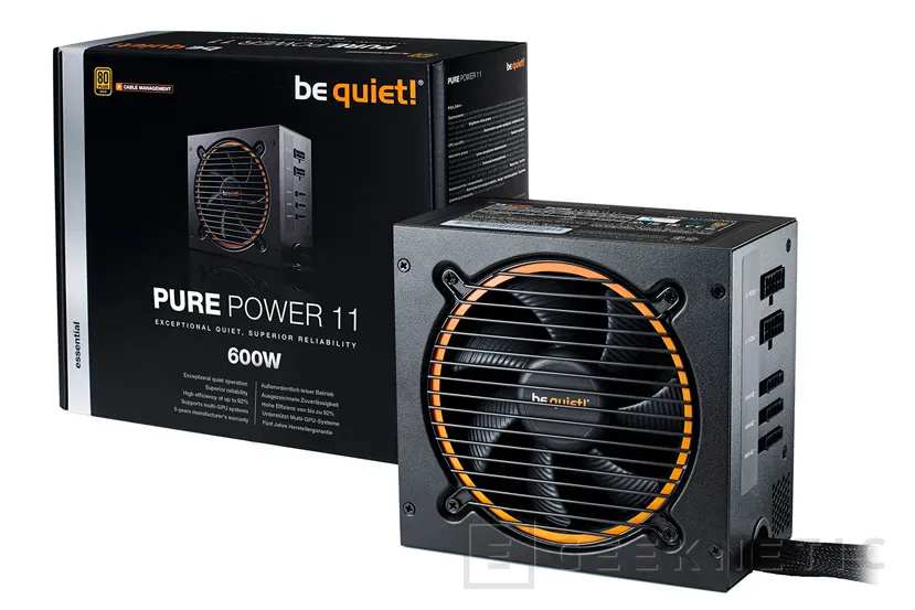 Geeknetic La gama de fuentes Be Quiet! Pure Power 11 ofrece desde 300 W a 700 W con eficiencia 80 PLUS GOLD 1
