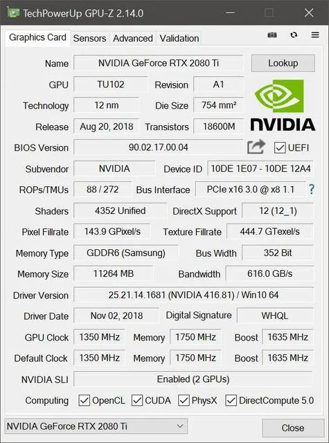 Geeknetic Los nuevos lotes de RTX 2080 Ti Founders Edition están llegando con memorias Samsung 2