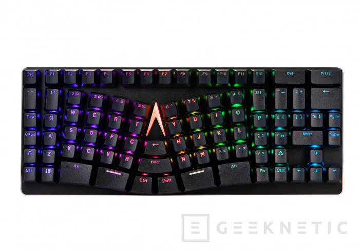 Geeknetic El Spire Ergo es el primer teclado mecánico TKL RGB ergonómico 2