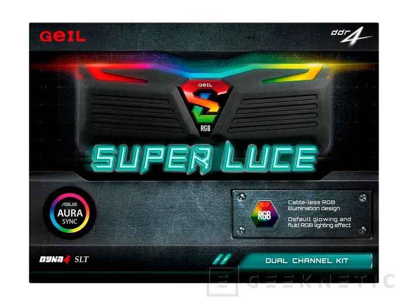 Geeknetic Hasta 4133 MHz ofrecen las memorias RAM Geil SUPER LUCE RGB 2