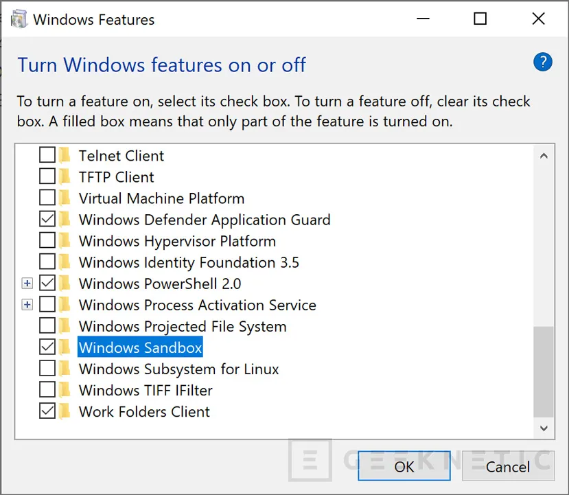 Geeknetic Windows Sandbox permitirá ejecutar aplicaciones en las que no confiemos sin riesgo alguno 2