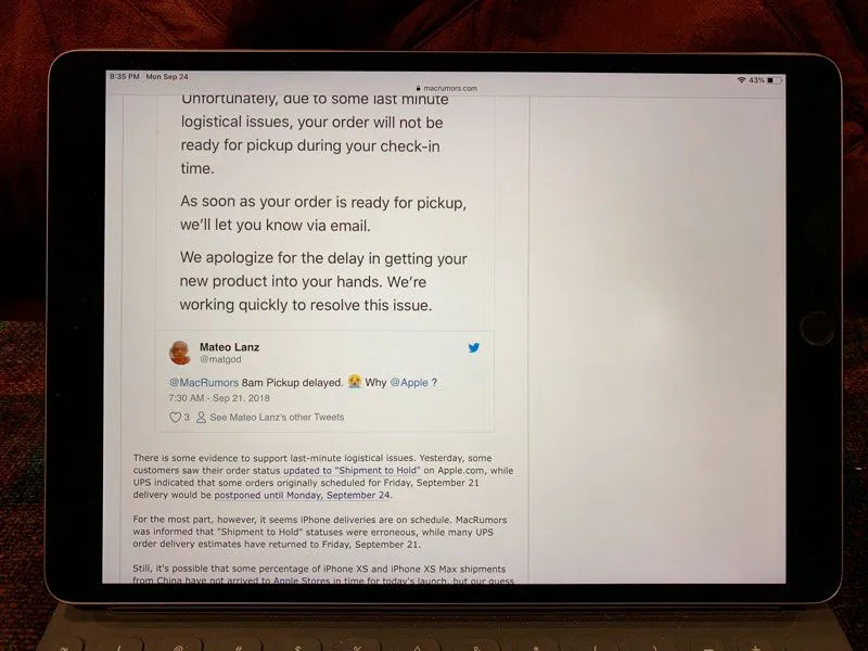 Geeknetic En algunos iPad Pro del 2017 está apareciendo una zona más brillante que el resto del panel 1