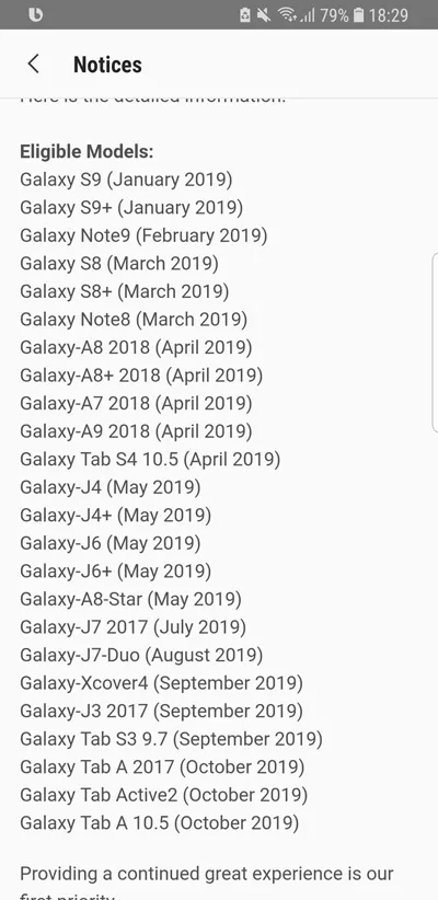 Geeknetic Samsung solo actualizará a Android Pie sus terminales de 2017 y 2018 2