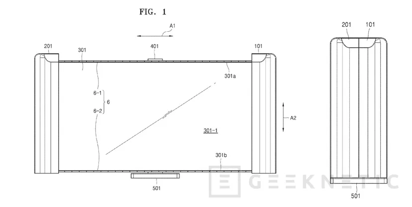 Geeknetic Samsung se suma al carro de los televisores enrollables según una nueva patente 2