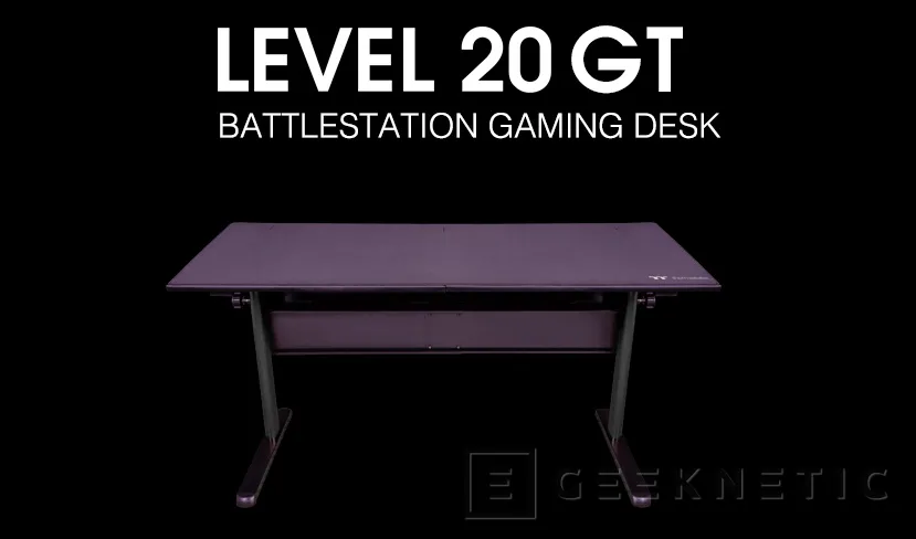 Geeknetic Thermaltake lanza su mesa Level 20 RGB Battlestation con elevación motorizada e iluminación RGB 2