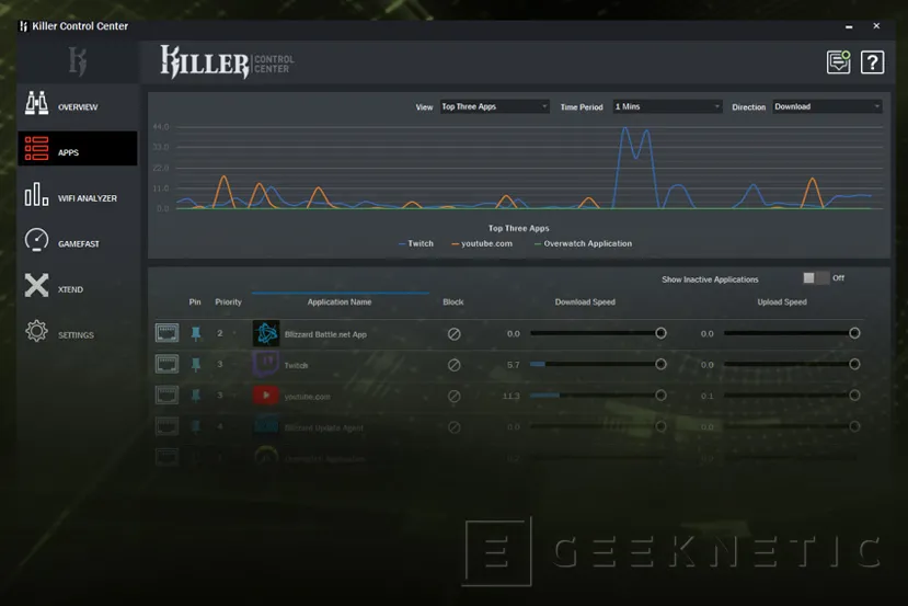 Geeknetic Rivet Networks presenta su solución Killer E3000 con el nuevo Killer Control Center 2 2