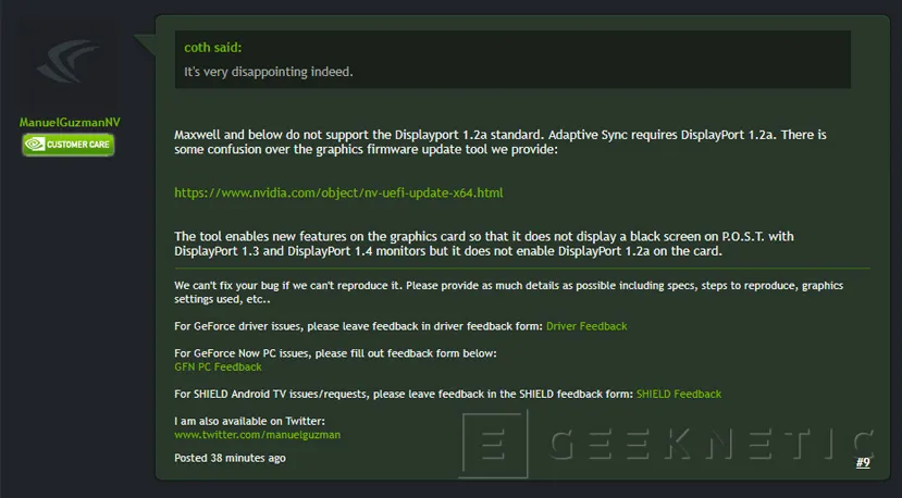 Geeknetic FreeSync no llegará a las series 900 e inferiores de NVIDIA 1