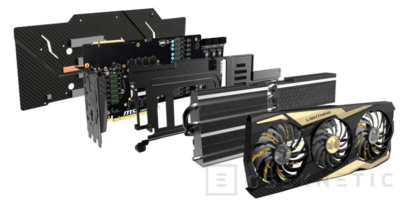 Geeknetic La MSI RTX 2080 Ti Lightning Z ya es oficial: Fibra de carbono, GPU seleccionada para overclock y pantalla OLED  4