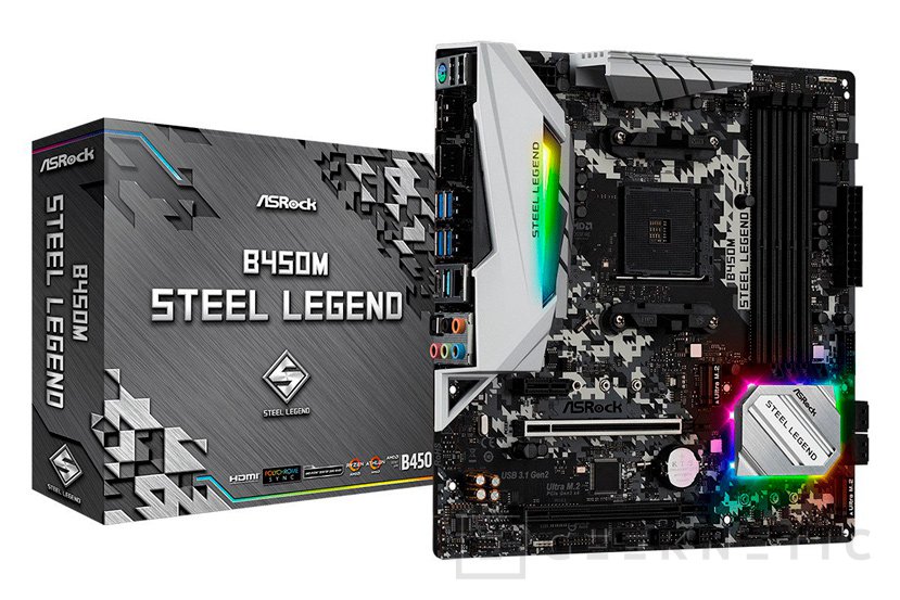 Geeknetic ASRock ofrece un acabado que simula el acero en sus placas Steel Legend con chipset AMD B450 1