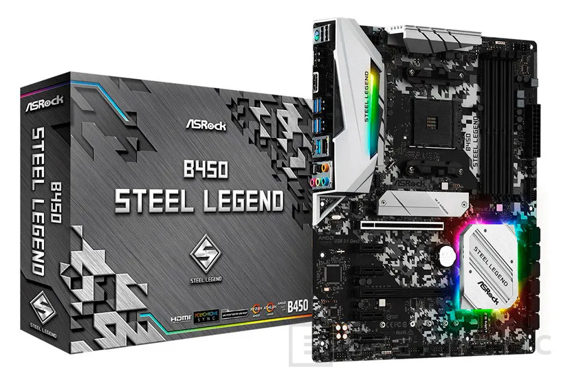 Geeknetic ASRock ofrece un acabado que simula el acero en sus placas Steel Legend con chipset AMD B450 2