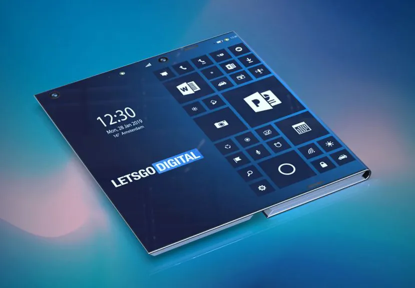 Geeknetic Se deja ver un asombroso diseño de Smartphone de triple pantalla plegable patentado por Intel 3