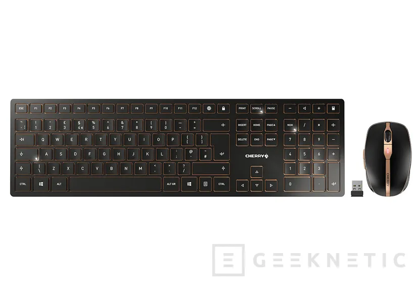 Geeknetic El Cherry DW 9000 SLIM es un combo teclado/ratón inalámbrico, recargable y ultra fino 1