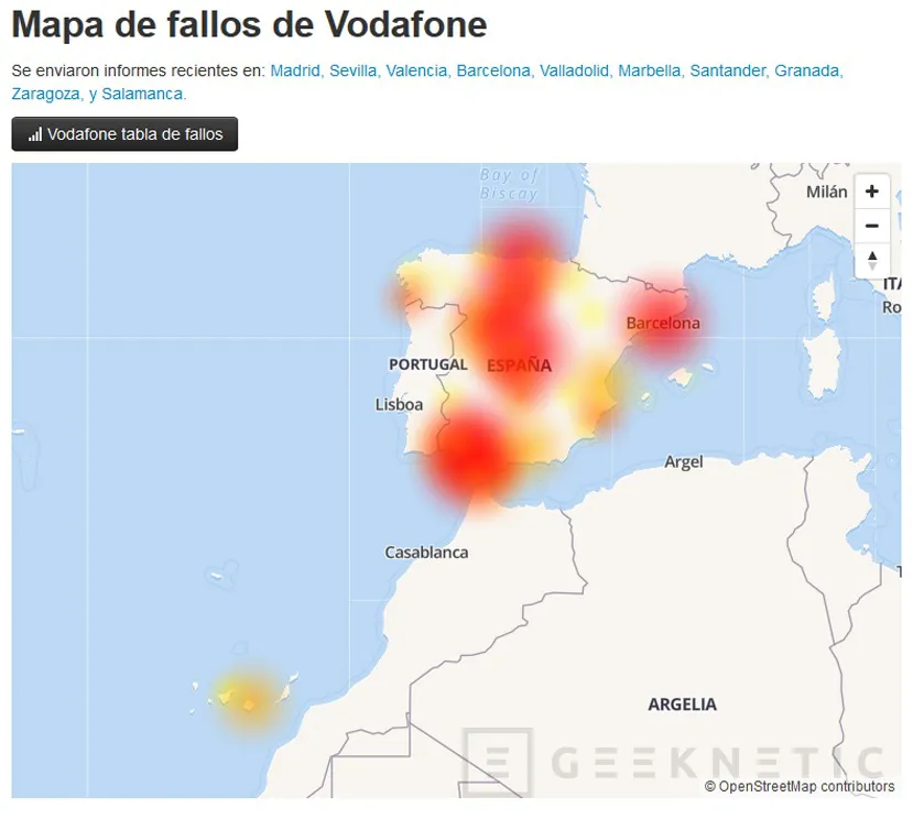 Geeknetic Vodafone deja sin internet y sin teléfono fijo a toda España 2