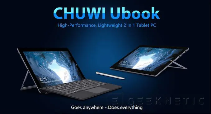Geeknetic Chuwi actualiza sus AeroBook 13.3&quot; y UBook 11.6&quot; con el Intel Core m3-6Y30 2