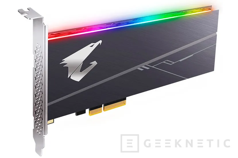 Geeknetic Gigabyte lanza su SSD AORUS RGB AIC NVMe en formato de tarjeta PCIe con hasta 3.480 MB/s 2