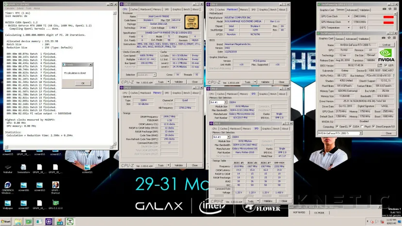 Geeknetic Overclockean la Galax GeForce RTX 2080 Ti HOF hasta los 2.94 GHz con LN2 y establecen dos récords mundiales 1