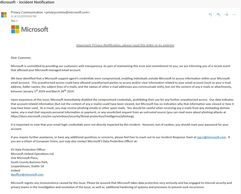 Geeknetic Microsoft confirma que Outlook ha estado expuesta a una brecha de seguridad durante meses 1