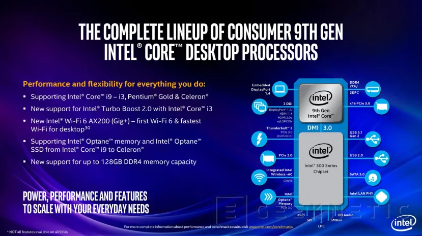 Geeknetic Intel lanza 25 nuevos procesadores de sobremesa de novena generación y añade modelos &quot;F&quot; sin iGPU 1