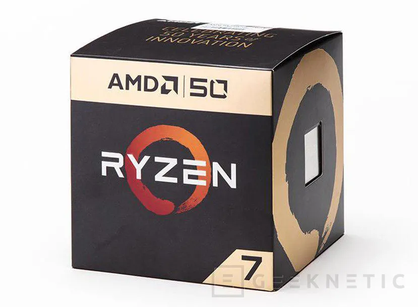 Geeknetic AMD conmemora su 50 aniversario con las versiones &quot;Gold Edition&quot; del procesador AMD Ryzen 7 2700X y la tarjeta gráfica AMD Radeon VII 2