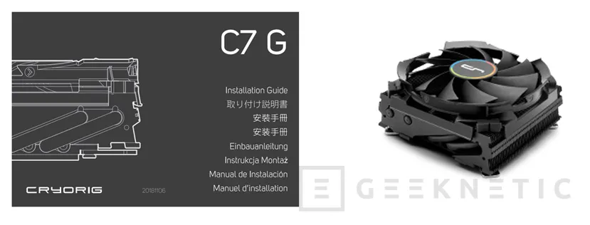 Geeknetic El Cryorig C7G se deja ver en la web del fabricante con una capa de grafeno y mayor potencia que la versión en cobre 1